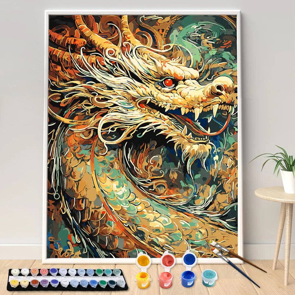 Malen nach Zahlen - Magischer Drache