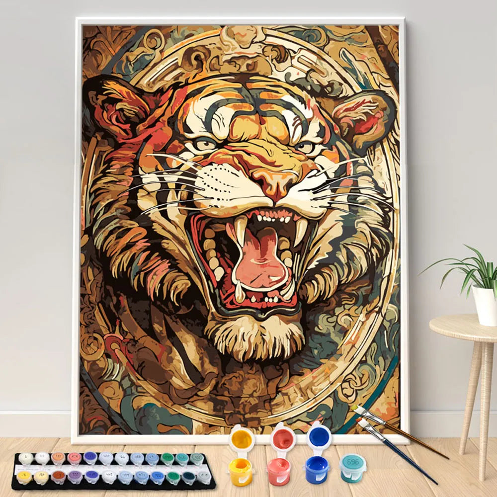Malen nach Zahlen - Wilder Tiger