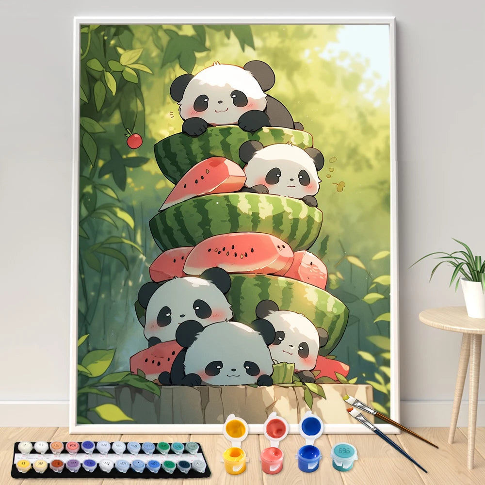 Malen nach Zahlen - Niedliche Panda